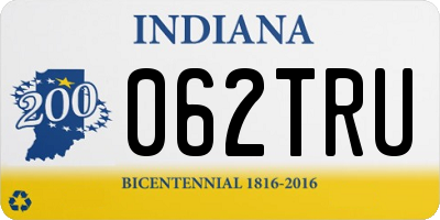 IN license plate 062TRU