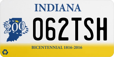 IN license plate 062TSH