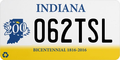 IN license plate 062TSL