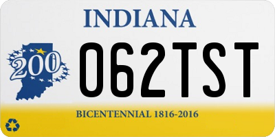 IN license plate 062TST
