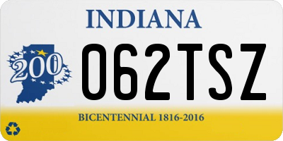 IN license plate 062TSZ