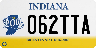 IN license plate 062TTA