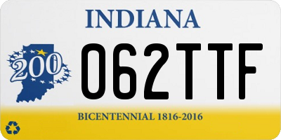 IN license plate 062TTF
