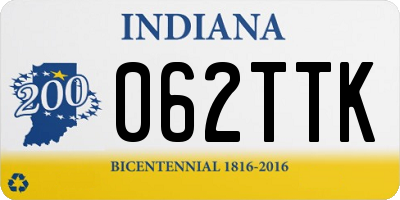 IN license plate 062TTK