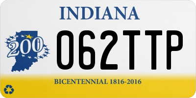 IN license plate 062TTP
