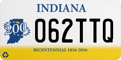 IN license plate 062TTQ