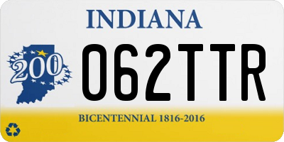 IN license plate 062TTR