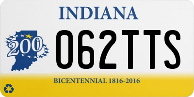 IN license plate 062TTS