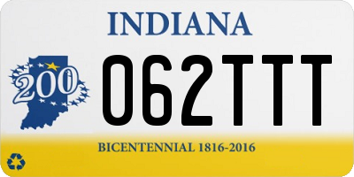 IN license plate 062TTT