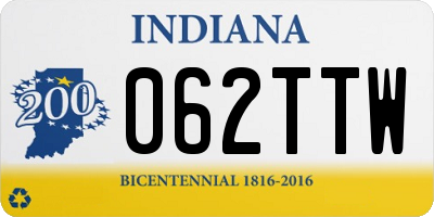 IN license plate 062TTW