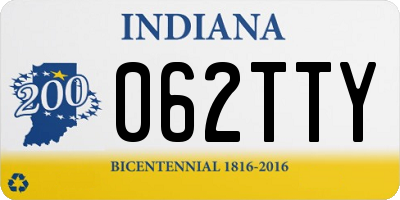 IN license plate 062TTY