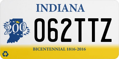 IN license plate 062TTZ