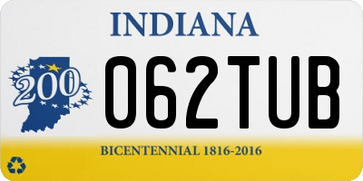 IN license plate 062TUB