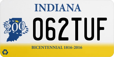 IN license plate 062TUF