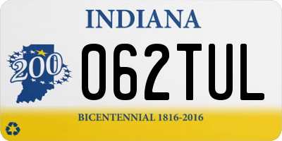 IN license plate 062TUL