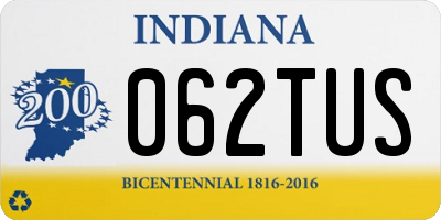 IN license plate 062TUS