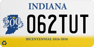 IN license plate 062TUT