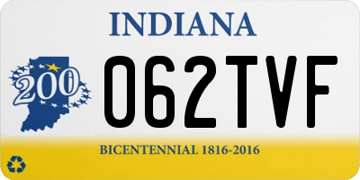 IN license plate 062TVF