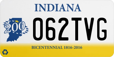 IN license plate 062TVG