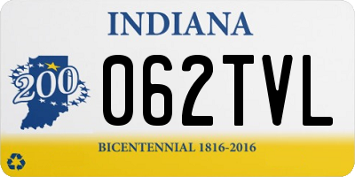 IN license plate 062TVL