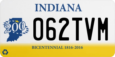 IN license plate 062TVM