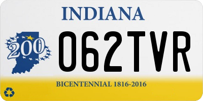 IN license plate 062TVR