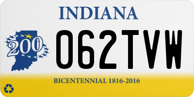 IN license plate 062TVW