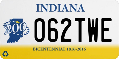 IN license plate 062TWE