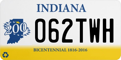 IN license plate 062TWH