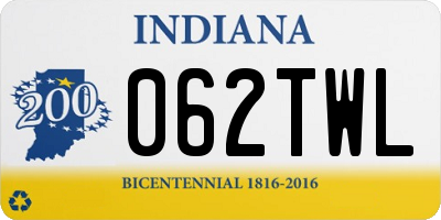 IN license plate 062TWL