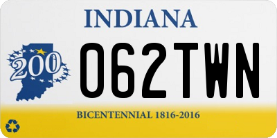 IN license plate 062TWN