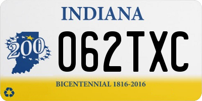 IN license plate 062TXC