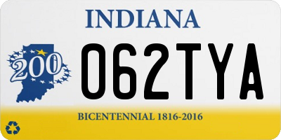 IN license plate 062TYA