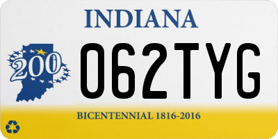 IN license plate 062TYG