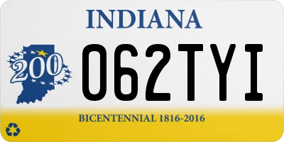 IN license plate 062TYI