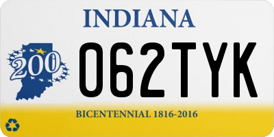 IN license plate 062TYK