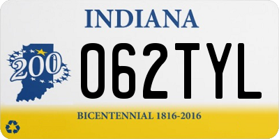 IN license plate 062TYL