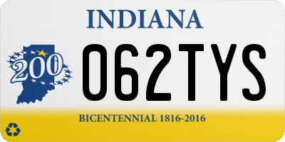 IN license plate 062TYS