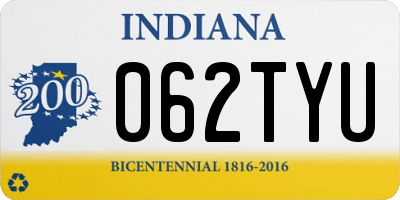 IN license plate 062TYU