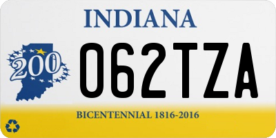 IN license plate 062TZA