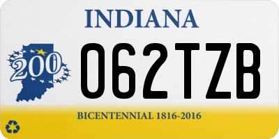 IN license plate 062TZB