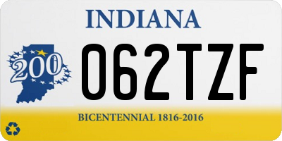 IN license plate 062TZF
