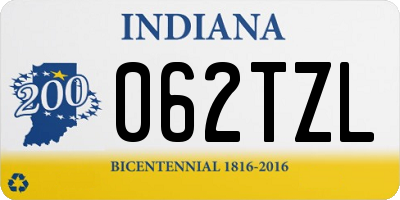 IN license plate 062TZL