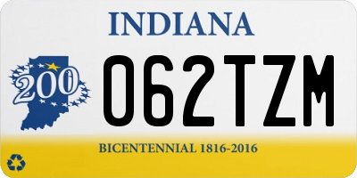 IN license plate 062TZM