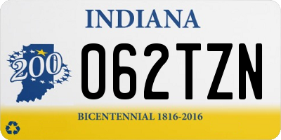 IN license plate 062TZN