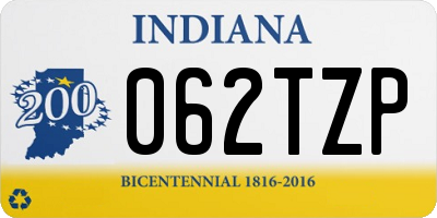 IN license plate 062TZP