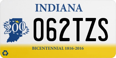 IN license plate 062TZS