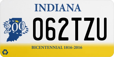IN license plate 062TZU