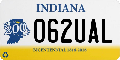 IN license plate 062UAL