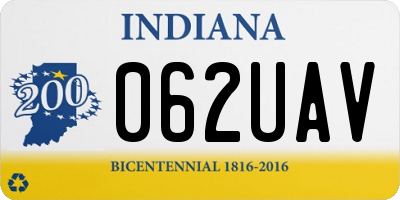 IN license plate 062UAV